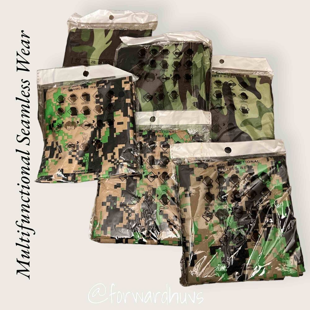 Breathable Polyester Microfiber Multifunctional Seamless bandana - 6 Pack (NEW)